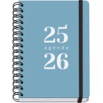 Agenda scolaire 2025 2026semainier, a5 (15x21 cm), espagnol et anglais, septembre a juin, spirale double ...