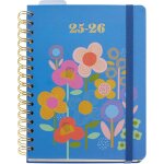 Agenda scolaire 25 - 26, septembre 2025 a aot 2026, taille 170 x 218 mm, vue semaine, reliure wire - ...
