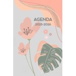 Agenda scolaire journalier 2025 - 2026 - fleurs - monstera - abstrait (12. 85x19. 84 cm) 1 page pour ...
