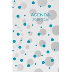 Agenda scolaire journalier 2025 - 2026 - pois bleu turquoise, gris et blancs (12. 85x19. 84 cm) 1 page ...