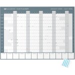 Agenda scolaire mural 2025 - 2026 ¿ planificateur annuel a1, pli� au format a4, non lamin�, avec notes ...