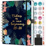 Agenda semainier 2025 2026 spirale - a5 planner (juillet 2025 - juin 2026) - 12 mois agenda scolaire ...