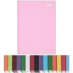 Agenda semainier 2025 a5 avec couverture rigide et ruban marque - page assorti - rose clair Agenda semainier 2025 a5 avec couverture rigide et ruban marque - page assorti - rose clair