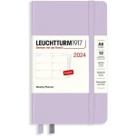 Agenda semainier et bloc - notes de poche 2024, format a6, 12 mois, violet en anglais Agenda semainier et bloc - notes de poche 2024, format a6, 12 mois, violet en anglais