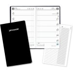 Agenda semainier sekunda 2025, de poche, bleu, avec carnet d'adresses et couverture en pvc, noir, fabriqu ...