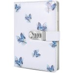 Agenda vintage en cuir avec serrure a combinaison, 8, 4 x 5, 9 pouces, papier 100 g / m, parfait pour ...