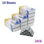 Agrafes en acier inoxydable, 10 bo�tes de papeterie de bureau en gros 1000 pi�ces / bo�te 24 / 6 agrafeuse ...