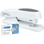 Agrafeuse - avec agrafes 24 / 6mm - blanc - bureau - inclus 1000 agrafes - rapesco
