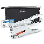 Agrafeuse + agrafes 24 / 8mm - 1 boite de 1000 agrafes - mcanisme bypass - chrome - rapesco