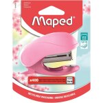 Agrafeuse mini vivo rose pastel + 400 agrafes 26 / 6 - corps en matriau recycl - avec te agrafes intgr ...