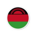 Aimant rond - malawi - 6 cm - multicolore - 50 pices - rsine synthtique