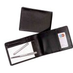 Alassio etui bloc notes  gubbio , en cuir nappa, noir