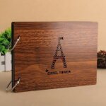 Album photo en bois, 8  , 30 feuilles, diy bricolage, film comm�moratif, mariage, amour, b�b�, enfants, ...
