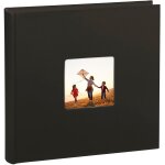 Album photo jumbo 'fine art' 3030cm (100 pages noires pour 400 photos 1015cm a coller, fentre de ...