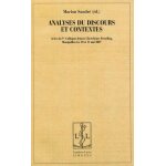 Analyses du discours et contextes - actes du ve colloque jeunes chercheurs praxiling, montpellier, les ...