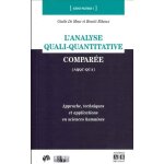 L'analyse quali - quantitative compare (aqqc - qca). approche, techniques et applications en sciences ...