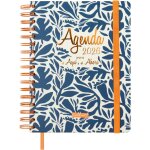 Andrea agenda semainier vertical en cuir ouvert 2026 de janvier 2026 a d�cembre 2026 (12 mois) bleu catalan ...
