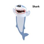 Marque - pages animal de mer dessin anim cratif kawaii, en pvc, 3d stro wacky poulpe homard, pour ...