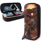 Anime seigneur anneaux trousse en cuir grande capacit� fermeture eclair bo�te a crayons organisateur ...