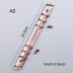 Anneaux spirale en m�tal en laiton, avec 2 paires de vis, pour agenda, planificateur, a5a6a7, classeur, ...