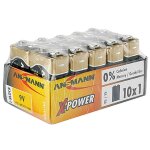Ansmann pile alcaline x - power , 9v e - bloc, pr¿sentoir de 10 Ansmann pile alcaline x - power , 9v e - bloc, pr¿sentoir de 10