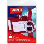 Apli 17843 - 3 badges porte - nom avec cordon de scurit blanc 90x56 mm