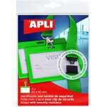 Apli 17843 - 3 badges porte - nom avec cordon de scurit blanc 90x56 mm