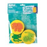 Apli set de 3 tampons en mousse (les animaux de la jungle)