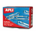 Apli trombones 100 clips niquelados nickel n3 - 40mm