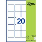 Apt - avery - pochette de 200 etiquettes autocollantes carrées, papier blanc recyclé, format 45x45 mm, ... Apt - avery - pochette de 200 etiquettes autocollantes carrées, papier blanc recyclé, format 45x45 mm, ...