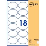 Apt - - pochette de 180 etiquettes autocollantes ovales, papier blanc, format 64x42 mm, personnalisables ...