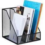 Apt - range - revues, 3 compartiments, format a4, design maille, hlp 26x24x26 cm, bureau / tltravail, ...