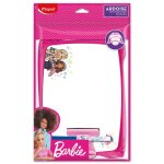 Ardoise blanche - effaable - inclus feutre + brosse - 2 faces - barbie x maped