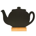 Ardoise de table en forme de th�i�re - menu - d�coration de table - securit