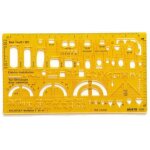 Aristo gabarit d'architecte 1:50, 225 x 125 mm x 1, 2 mm jaune transparent import allemagne