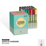 Arrtx 36 feutre acrylique peinture stylo impermables pour pierres, encre grande capacit de 6 g, marqueurs ...