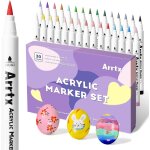 Arrtx marqueur acrylique, 30 couleurs peinture, feutre, stylos pinceaux pour roche, ?uf de p�ques, bois, ...