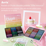 Arrtx pastels a l'huile - 60 b�tons 4 accessoires exclusifs - parfait pour d�butants - 2 palettes par ...