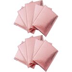 Asfasfq - lot de 10 enveloppes a bulles - 18 x 23 cm - format a5 - avec feuille d'aluminium - or rose ...