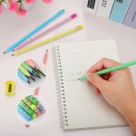 Asfasfq - 10 pices crayons a papier avec gomme, crayons papier hb avec trousse licorne kawaii pour enfant ...