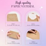 Asfasfq - lot de 100 enveloppes en papier kraft - sans fentre - enveloppes a fermeture naturelle pour ...