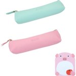 Asfasfq - beiieb 2pcs trousse a crayons en cuir, sac de papeterie avec 20 notes autocollantes ; pour ...