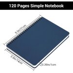 Asfasfq - cahier feuille blanche a5 - 2 pièces carnet spirale a5 - bleu foncé carnet de notes - 14x21cm ... Asfasfq - cahier feuille blanche a5 - 2 pièces carnet spirale a5 - bleu foncé carnet de notes - 14x21cm ...
