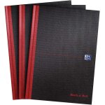 Asfasfq - cahier oxford reli a couverture rigide noir et rouge format a4 lot de 3 a4