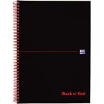Asfasfq - oxford cahier a spirale couverture rigide rouge et noir a4
