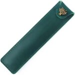 Asfasfq - penglai trousse a crayons en cuir avec motif licorne - fait a la main - avec bouton pression, ...