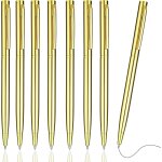 Asfasfq - tiesome 8pcs stylo a bille d'or, 1mm stylo a bille rtractable encre noire stylos clic stylo ...