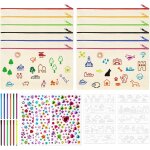 Asfasfq - trousse a crayons a peindre avec 12 poches vides a bricoler, trousse de maquillage, kit de ...