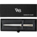 Asfasfq - wordsworth et black ensemble de stylo bille de luxe - laque argente, finition or 24k, pointe ...
