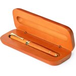 Asfasfq - wordsworth and black rollerball pen - stylo de luxe epoustouflant en bambou cerisier, finition ...